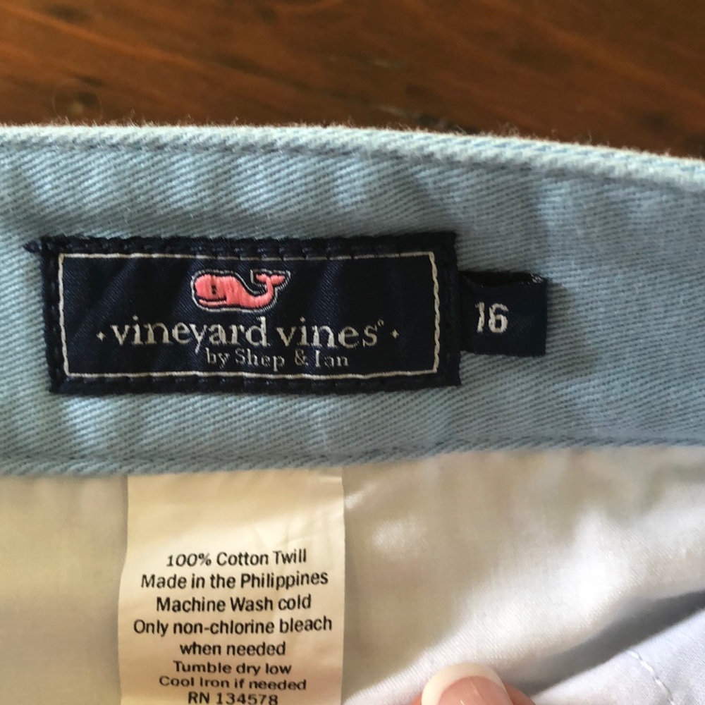 Boys size 16 NWOT light blue shorts.